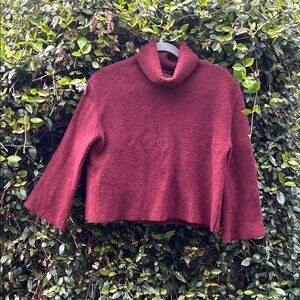 J. Crew Rich Burgundy Turtleneck Sweater